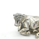 Victorian Sterling Silver Recumbent Cow Finial Antique 1840 Sheffield