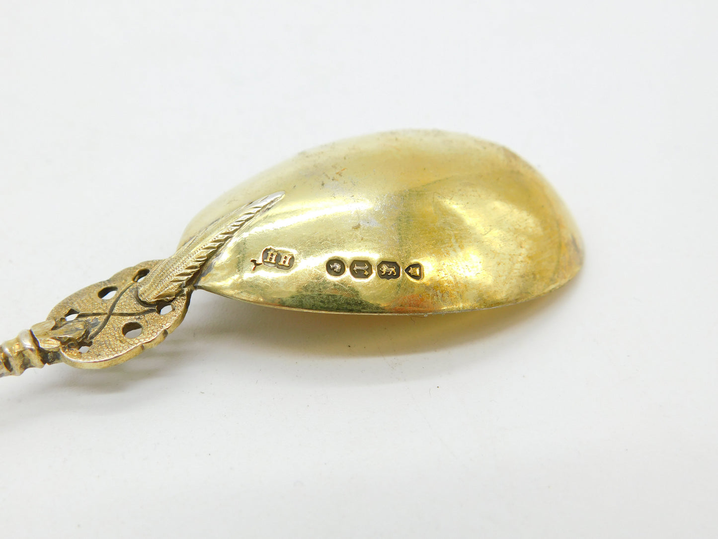 Victorian Sterling Silver Gilt Apostle Terminal Tea Caddy Spoon 1872 London