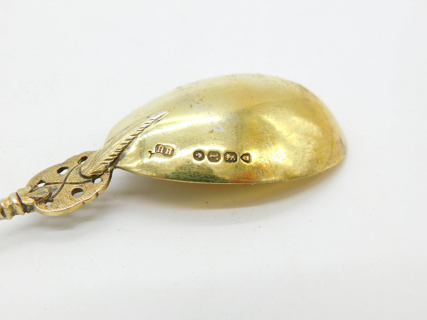 Victorian Sterling Silver Gilt Apostle Terminal Tea Caddy Spoon 1872 London