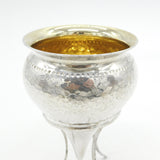 Greek Planished Sterling Silver 'Ryto Horn Zakros' Replica Vase Vintage c1990