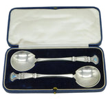 Central School of Arts & Crafts Sterling Silver & Abalone Spoon Set Antique London