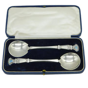 Central School of Arts & Crafts Sterling Silver & Abalone Spoon Set Antique London