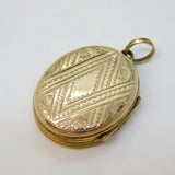 Victorian 9ct Gold Back & Front Enamel Butterfly Sweetheart Locket Antique