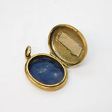 Victorian 9ct Gold Back & Front Enamel Butterfly Sweetheart Locket Antique