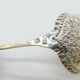 Victorian Dutch Sterling Silver Dairy Scene Bowl Tea Caddy Spoon 1845 Antique