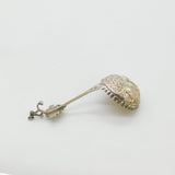 Victorian Dutch Sterling Silver Dairy Scene Bowl Tea Caddy Spoon 1845 Antique