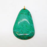 Victorian 9ct Gold Mounted Carved Malachite Drop Pendant Antique c1900