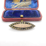 Victorian 9ct Gold, Paste & Sterling Silver Floral Brooch 1896 Chester