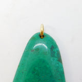 Victorian 9ct Gold Mounted Carved Malachite Drop Pendant Antique c1900