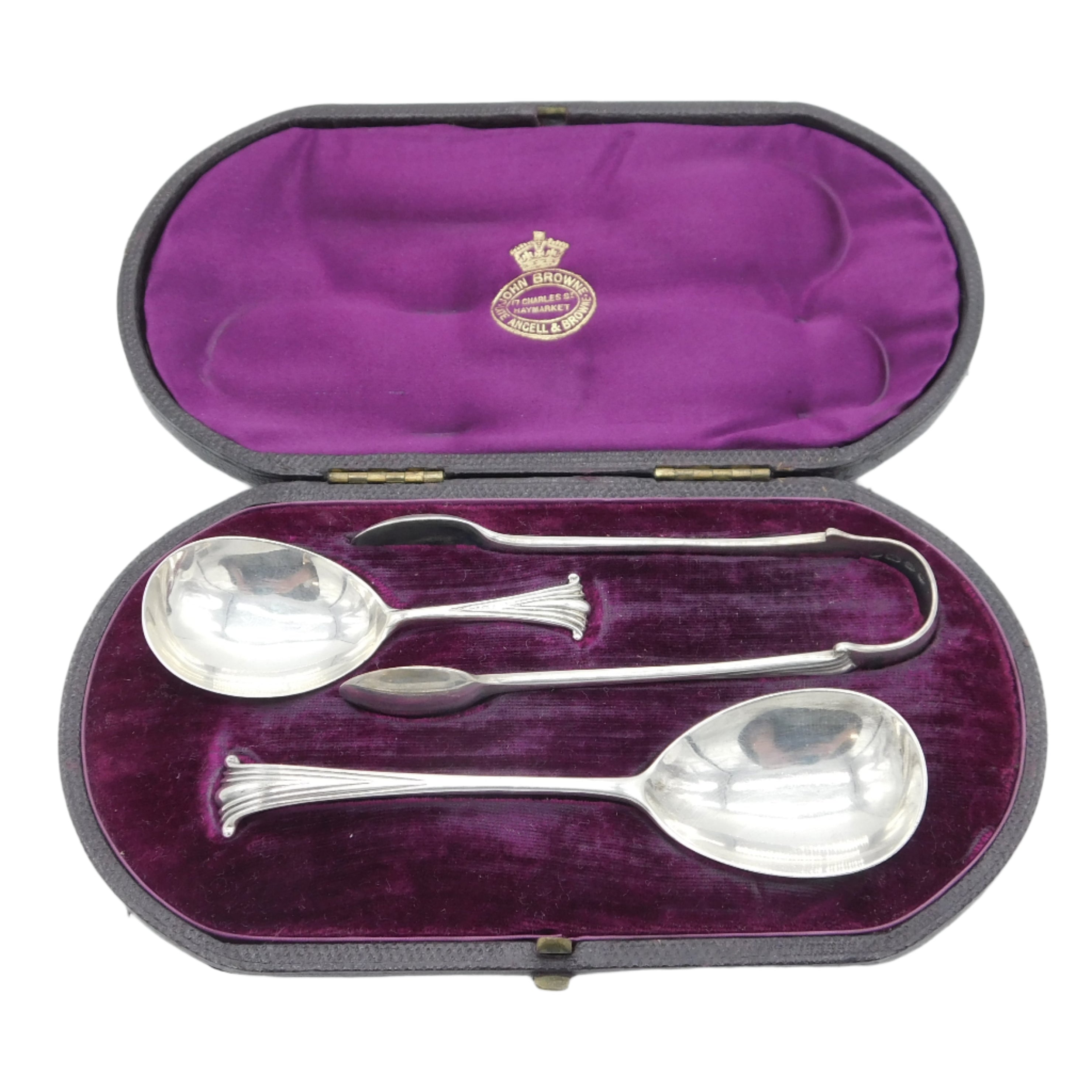 Antique Victorian Silver Tea Cutlery Set