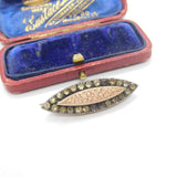 Victorian 9ct Gold, Paste & Sterling Silver Floral Brooch 1896 Chester