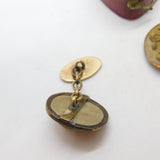 Grand Tour 9ct Gold & Rolled Gold Set Carved Lava Cameo Cufflinks c1820 Antique