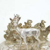 Sterling Silver Pair of Deer & Pheasant Place Settings Antique 1925 London