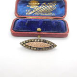 Victorian 9ct Gold, Paste & Sterling Silver Floral Brooch 1896 Chester