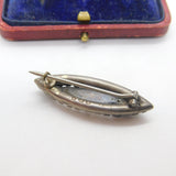Victorian 9ct Gold, Paste & Sterling Silver Floral Brooch 1896 Chester