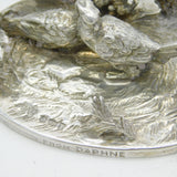 Sterling Silver Pair of Deer & Pheasant Place Settings Antique 1925 London