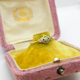 Victorian 18ct Yellow Gold Diamond Set Floral Starburst Pattern Ring c1880