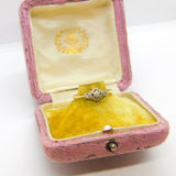 Victorian 18ct Yellow Gold Diamond Set Floral Starburst Pattern Ring c1880