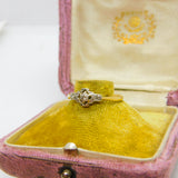 Victorian 18ct Yellow Gold Diamond Set Floral Starburst Pattern Ring c1880