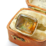 Georgian 9ct Gold Cased Citrine Intaglio Seal Fob 'Man Rowing a Boat' c1820