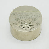 Victorian Silver Plated Secret Combination Lock Snuff Box Antique c1873