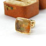 Georgian 9ct Gold Cased Citrine Intaglio Seal Fob 'Man Rowing a Boat' c1820