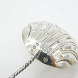 Victorian Sterling Silver Apostle Terminal Sugar Caster Spoon 1896 Sheffield