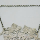 George IV Sterling Silver Bucellas Wine Decanter Label Antique 1826 Birmingham