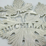 George IV Sterling Silver Bucellas Wine Decanter Label Antique 1826 Birmingham