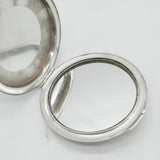 Georg Jense Sterling Silver Dolphin Pattern Mirror Compact Vintage c1950