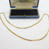 9ct Yellow Gold Fancy Link Chain Necklace Vintage 1991 Birmingham 18" Length