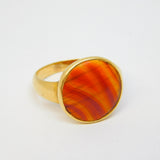 Victorian 18ct Yellow Gold Red Carnelian Agate Set Signet Ring Antique c1860