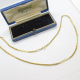 9ct Yellow Gold Fancy Link Chain Necklace Vintage 1991 Birmingham 18" Length