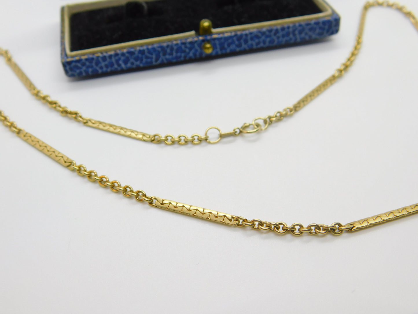 9ct Yellow Gold Fancy Link Chain Necklace Vintage 1991 Birmingham 18" Length