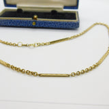 9ct Yellow Gold Fancy Link Chain Necklace Vintage 1991 Birmingham 18" Length