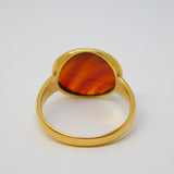 Victorian 18ct Yellow Gold Red Carnelian Agate Set Signet Ring Antique c1860