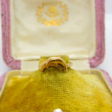 9ct Yellow Gold Leaping Dolphin Band Ring Vintage c1970 Birmingham