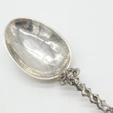 Dutch Sterling Silver Romantic Couple Terminal Serving Spoon Antique c1900