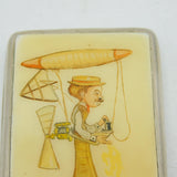 Sterling Silver & Enamel Spy Magazine Novelty Match Book Case Antique 1926 London