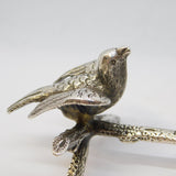 Sterling Silver Parrots Birds on Branch Cutlery Rest Antique 1911 Chester