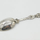 Dutch Sterling Silver Romantic Couple Terminal Serving Spoon Antique c1900