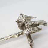 Sterling Silver Parrots Birds on Branch Cutlery Rest Antique 1911 Chester