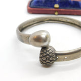 Victorian Sterling Silver Acorn Clasp Sweetheart Bangle Bracelet 1872 Kitemark