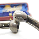 Victorian Sterling Silver Acorn Clasp Sweetheart Bangle Bracelet 1872 Kitemark
