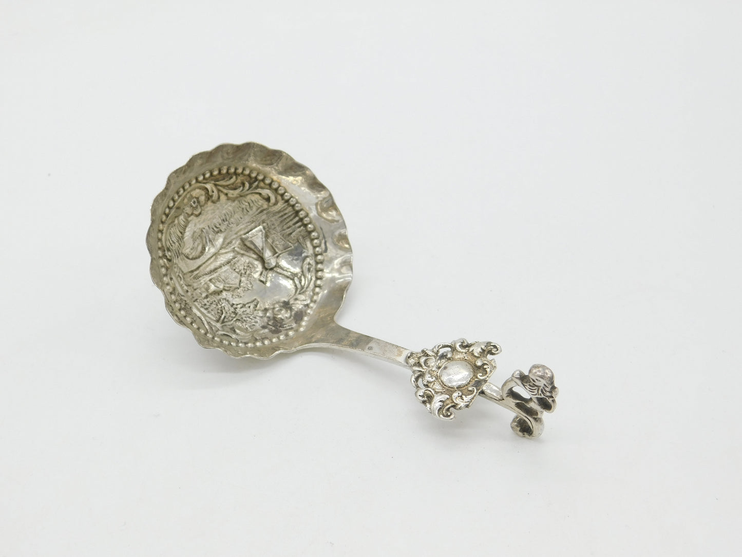 Victorian Sterling Silver Tea Caddy Spoon Windmill Pattern 1899 Sheffield