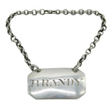 Scottish George III Sterling Silver Brandy Decanter Label Antique 1815 Edinburgh