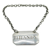 Scottish George III Sterling Silver Brandy Decanter Label Antique 1815 Edinburgh