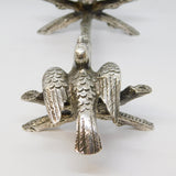 Sterling Silver Parrots Birds on Branch Cutlery Rest Antique 1911 Chester