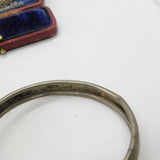 Victorian Sterling Silver Acorn Clasp Sweetheart Bangle Bracelet 1872 Kitemark