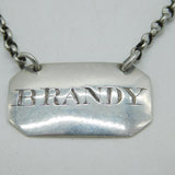 Scottish George III Sterling Silver Brandy Decanter Label Antique 1815 Edinburgh